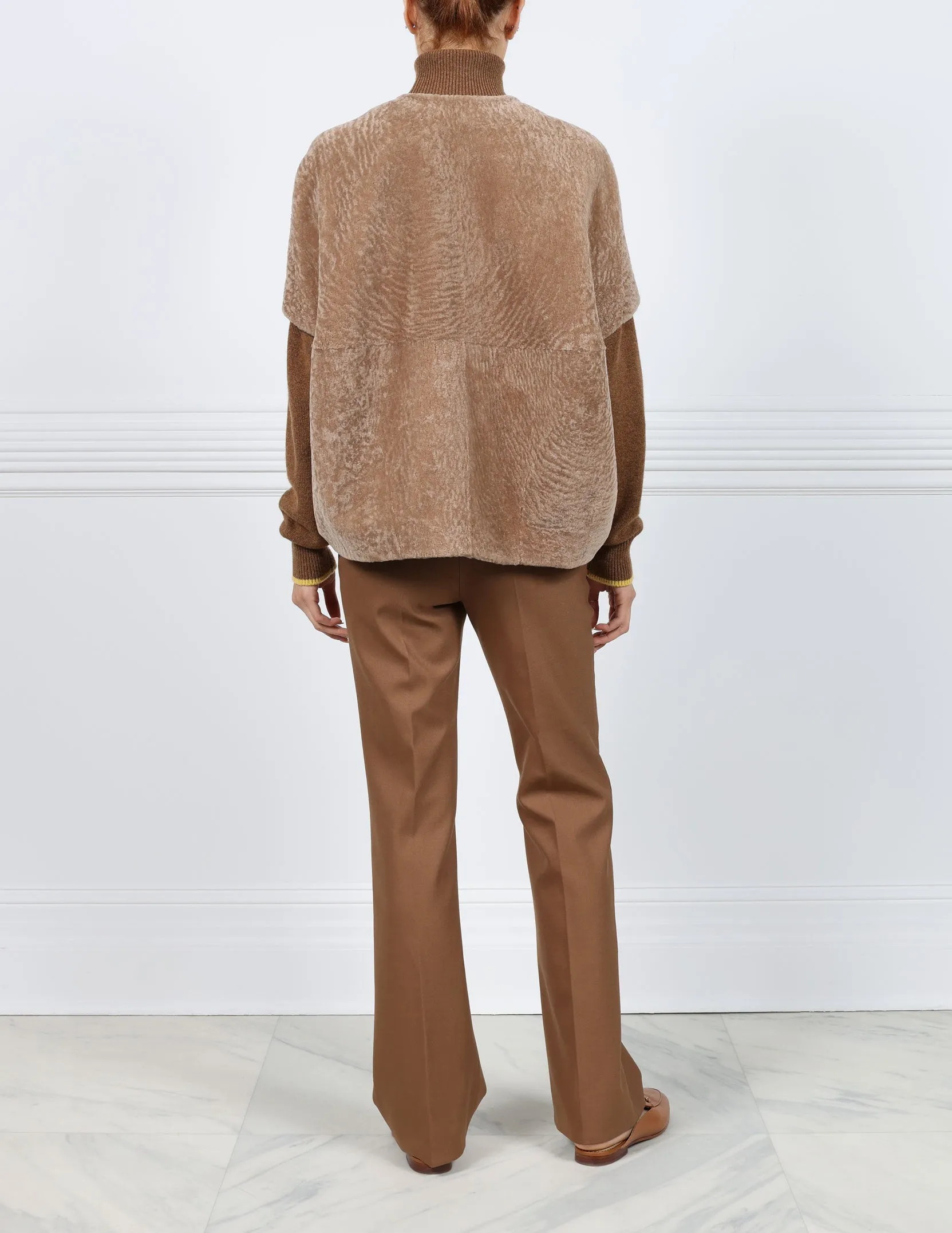 The Frannie Shearling Cocoon Vest