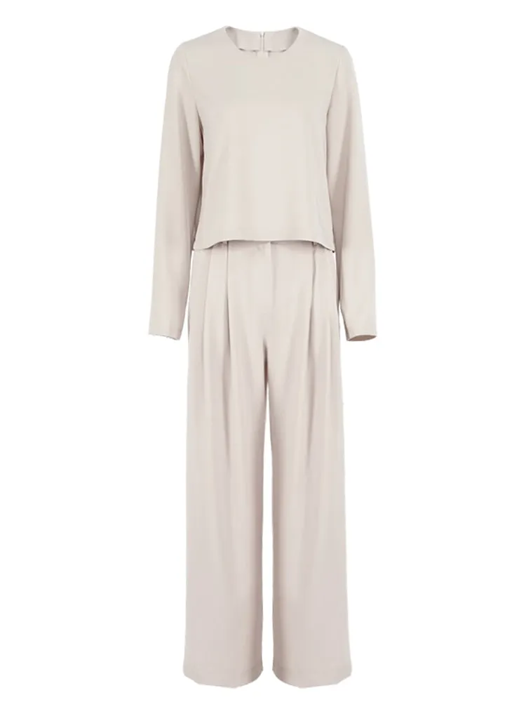 Wenkouban  Classic Wide Pants Floor-Length Pleated Loose Women Trousers Spring Wide Leg Pants Vintage Female Palazzo Pants 2022