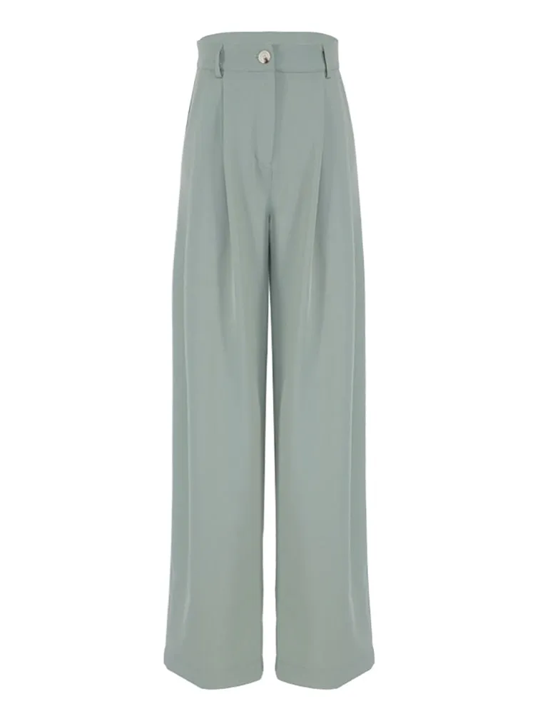 Wenkouban  Classic Wide Pants Floor-Length Pleated Loose Women Trousers Spring Wide Leg Pants Vintage Female Palazzo Pants 2022