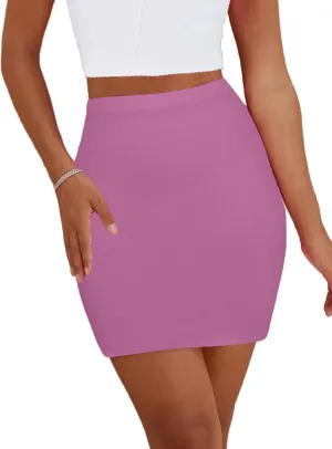 Women's Mini Pencil Skirt - High Waisted Bodycon Summer Casual Y2K Going Out Tight Skirts